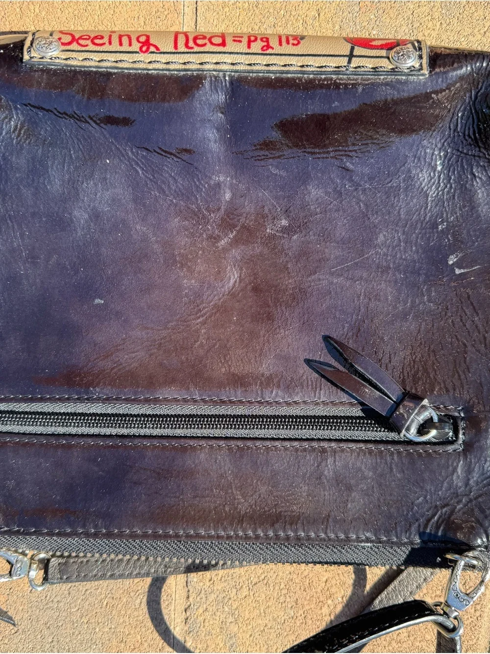 Brighton Black Crossbody with Art Deco Graphic Panel